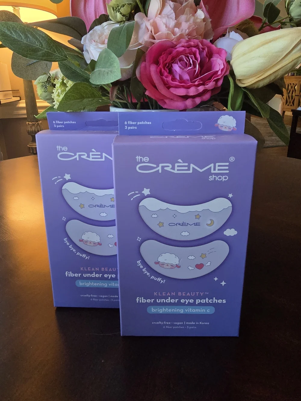 The Crème Shop Fiber Under Eye Patches Bye Bye Puffy 2 Boxes